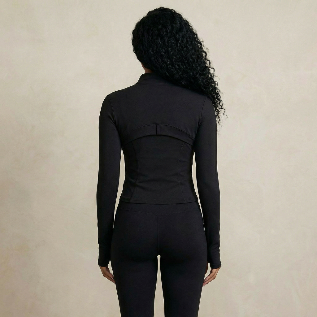 Seamless Leggings & Zip-Up Jacket Set