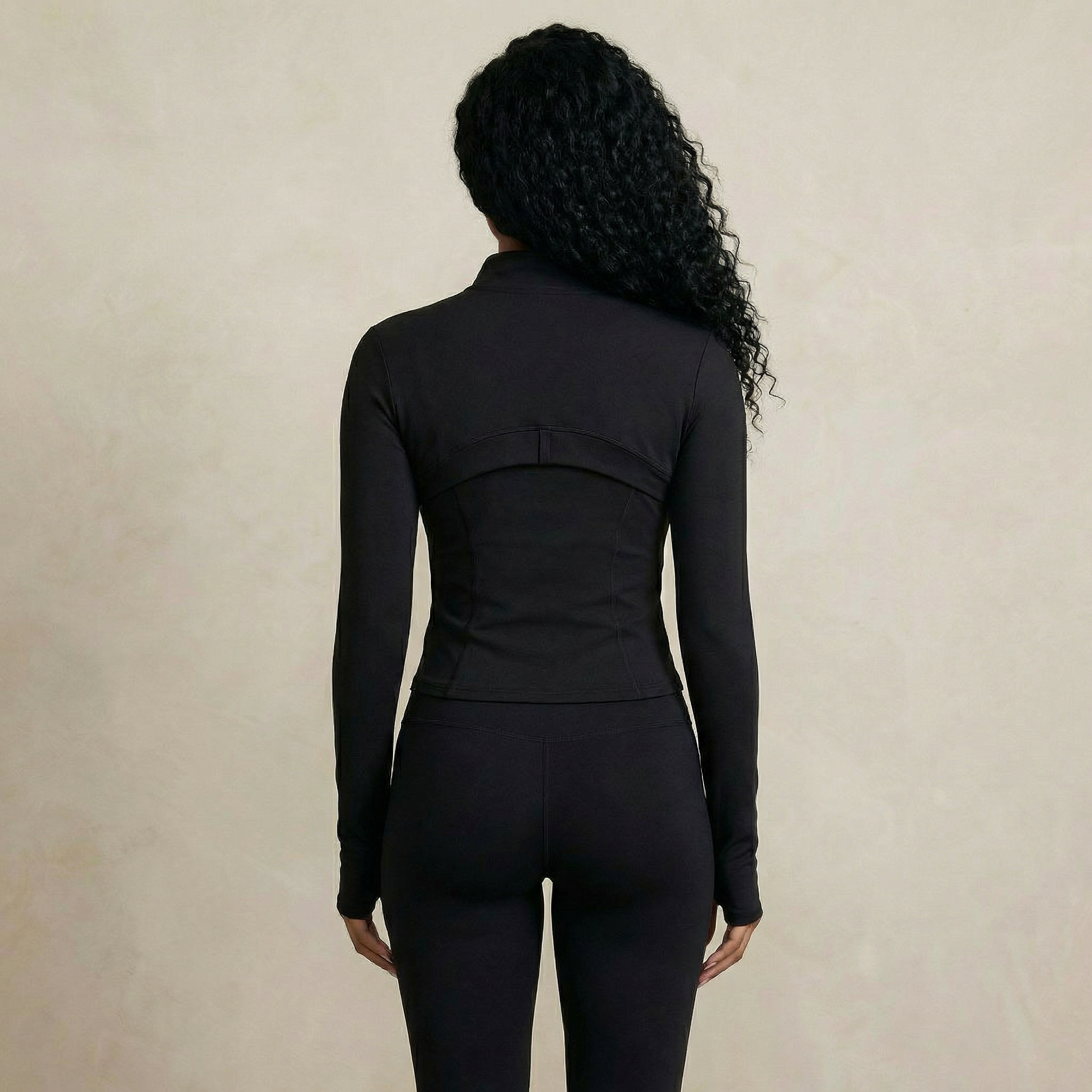Seamless Leggings & Zip-Up Jacket Set