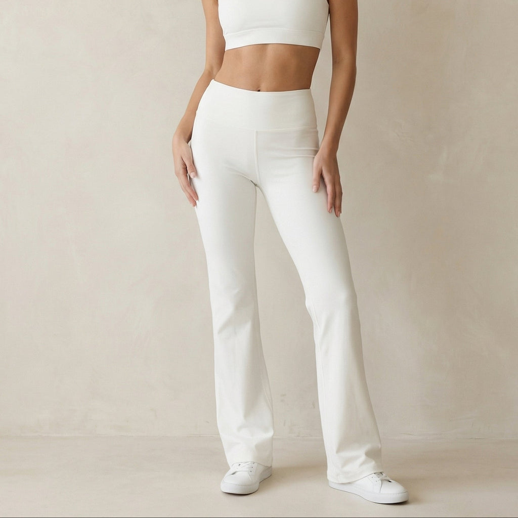 White Flared Trousers