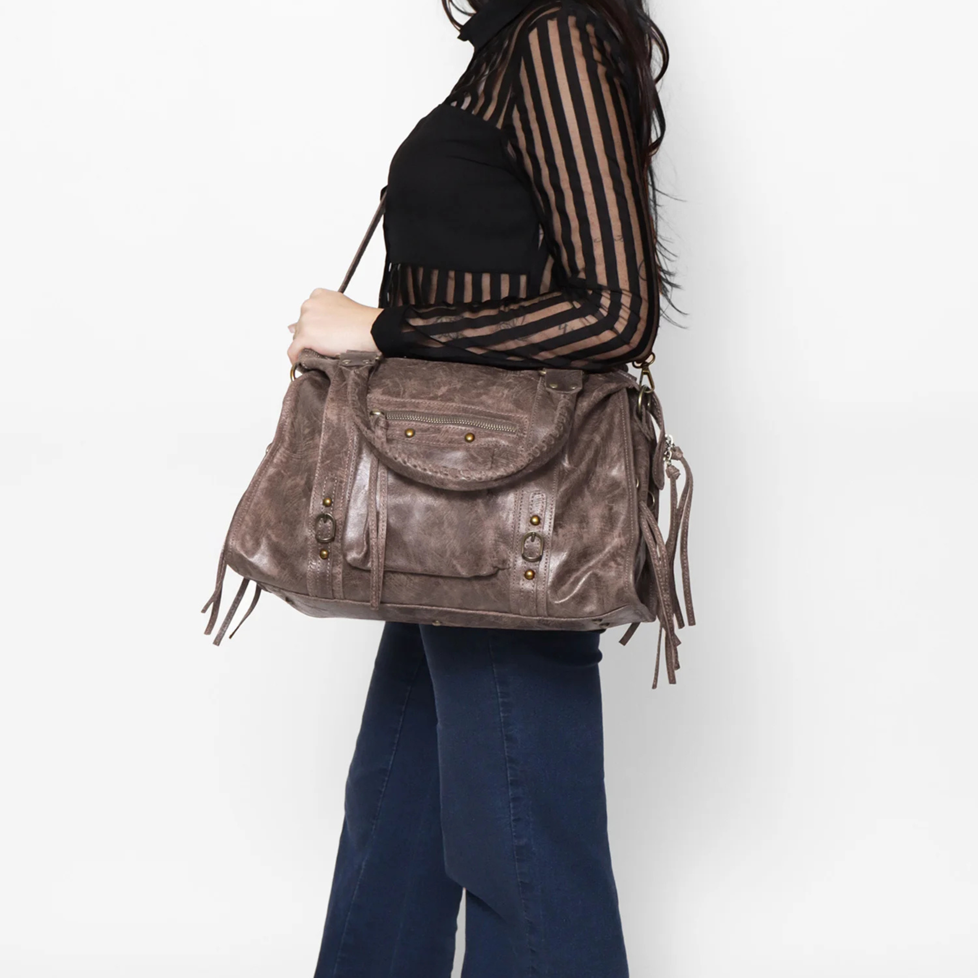Valteria Handbag - Taupe Scuro