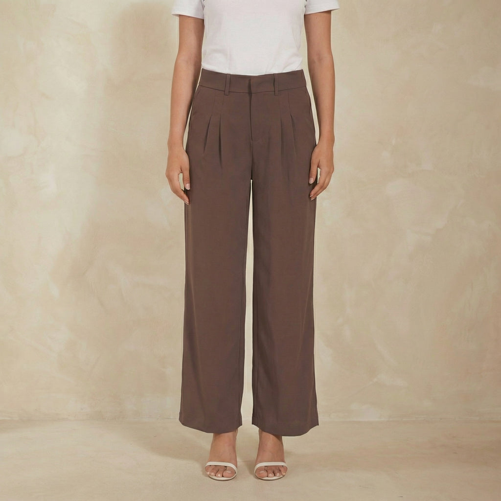 Tailored Wide-Leg Pants