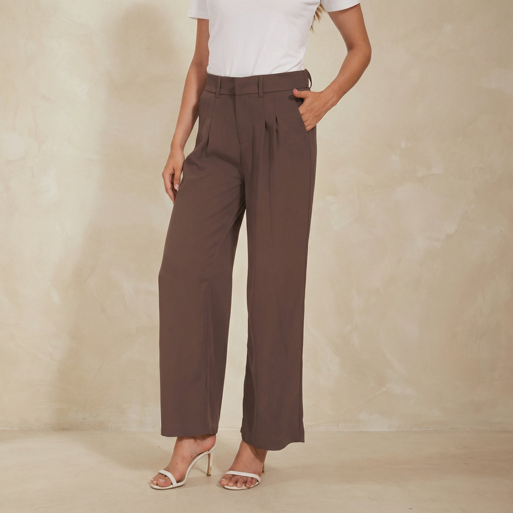 Tailored Wide-Leg Pants