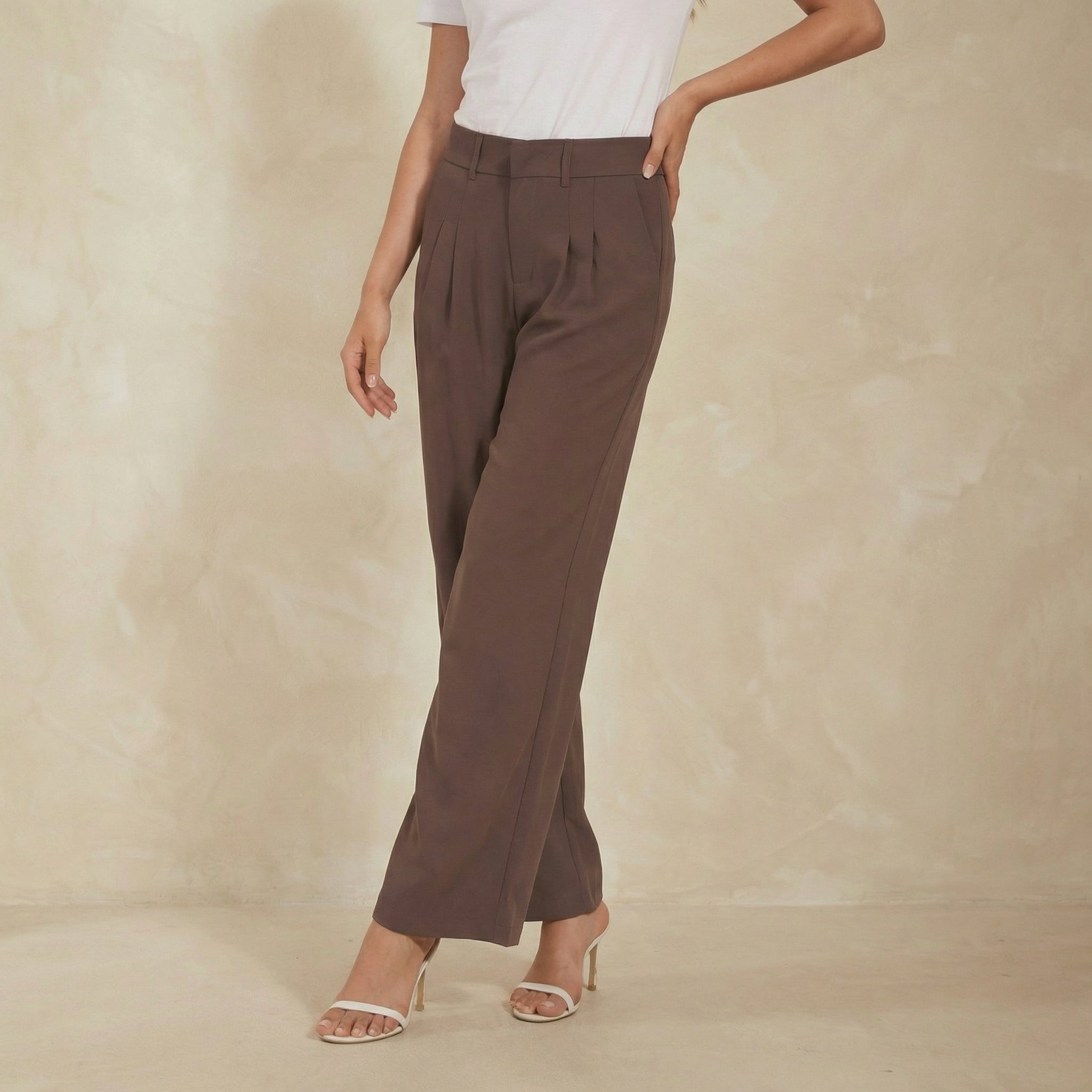 Tailored Wide-Leg Pants