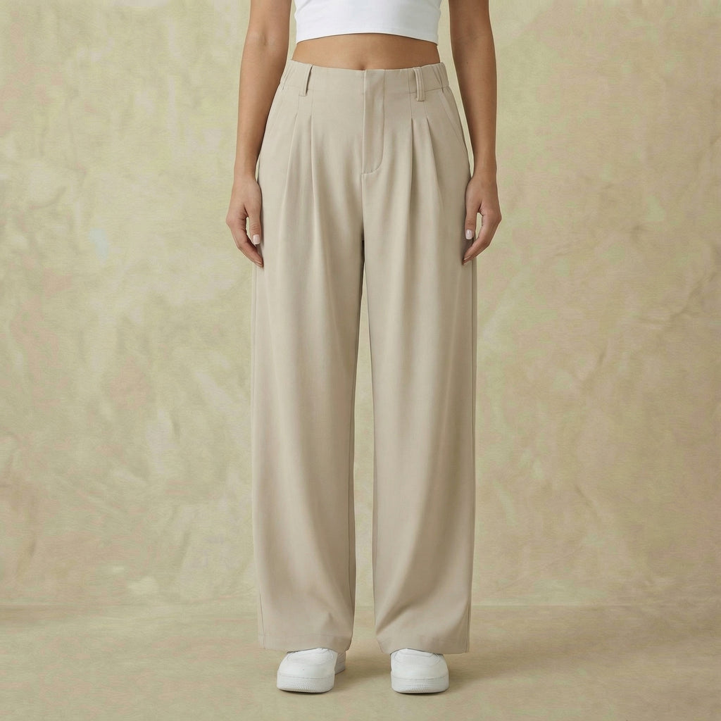 High-Waisted Wide-Leg Work Pants