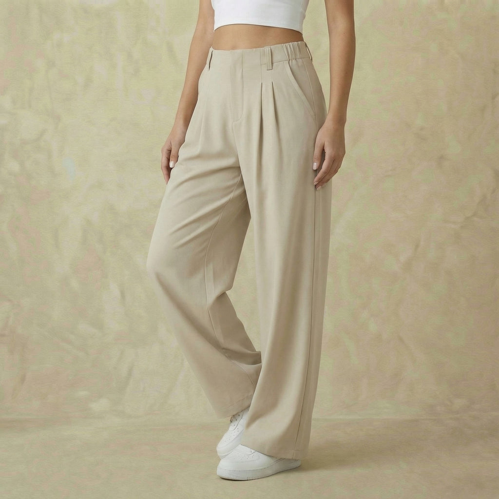 High-Waisted Wide-Leg Work Pants
