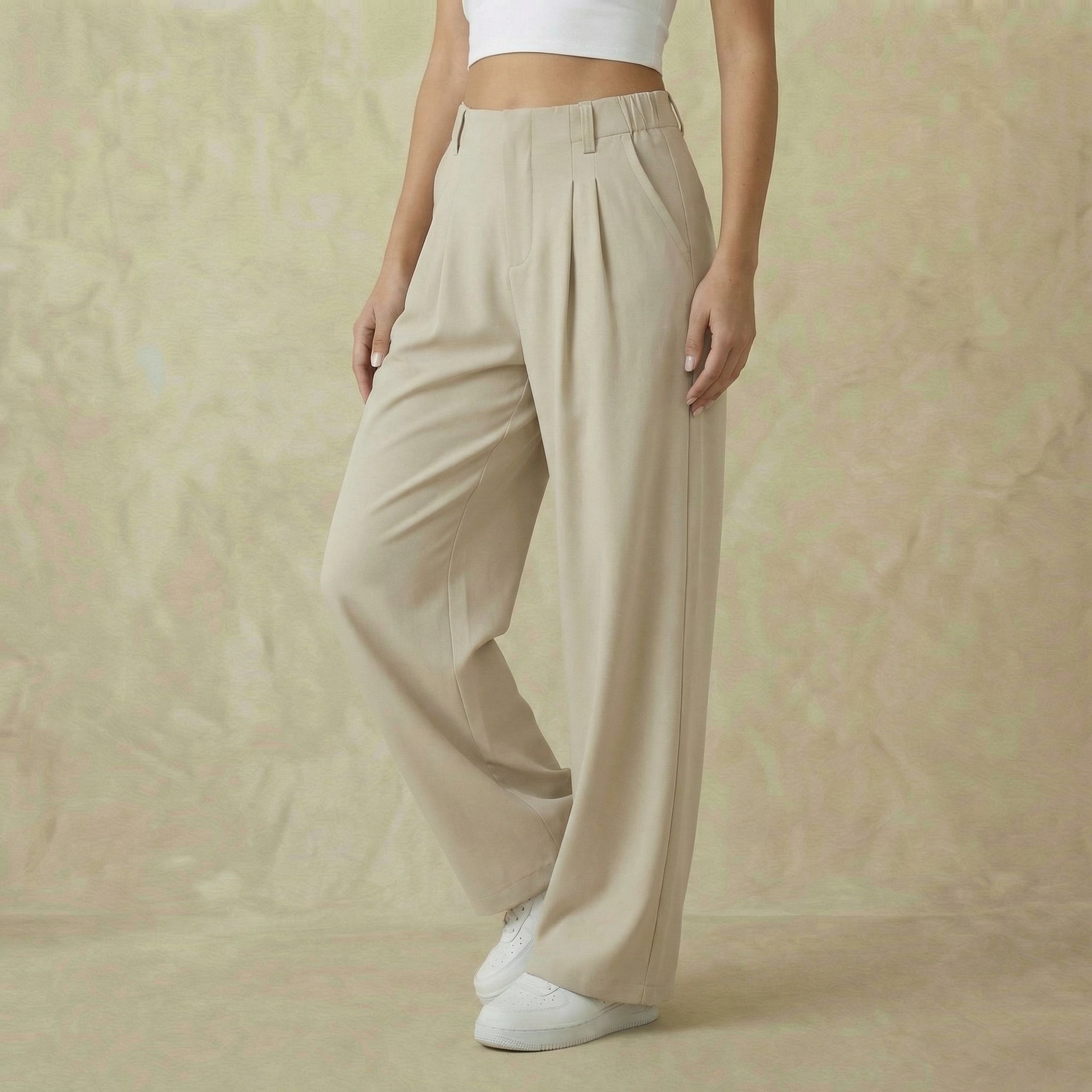 High-Waisted Wide-Leg Work Pants