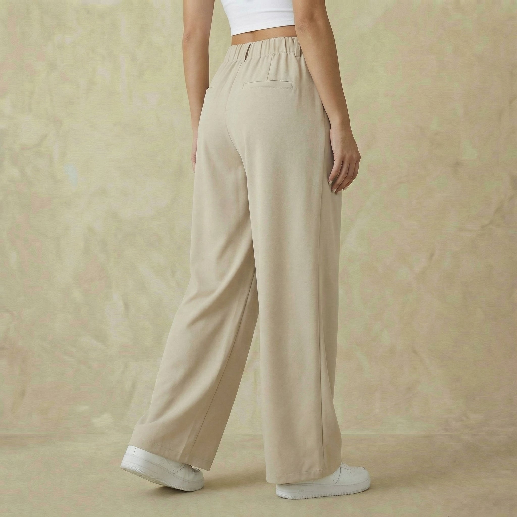High-Waisted Wide-Leg Work Pants