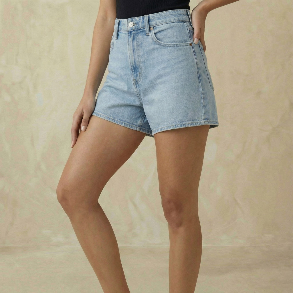 High-Rise Dad Shorts