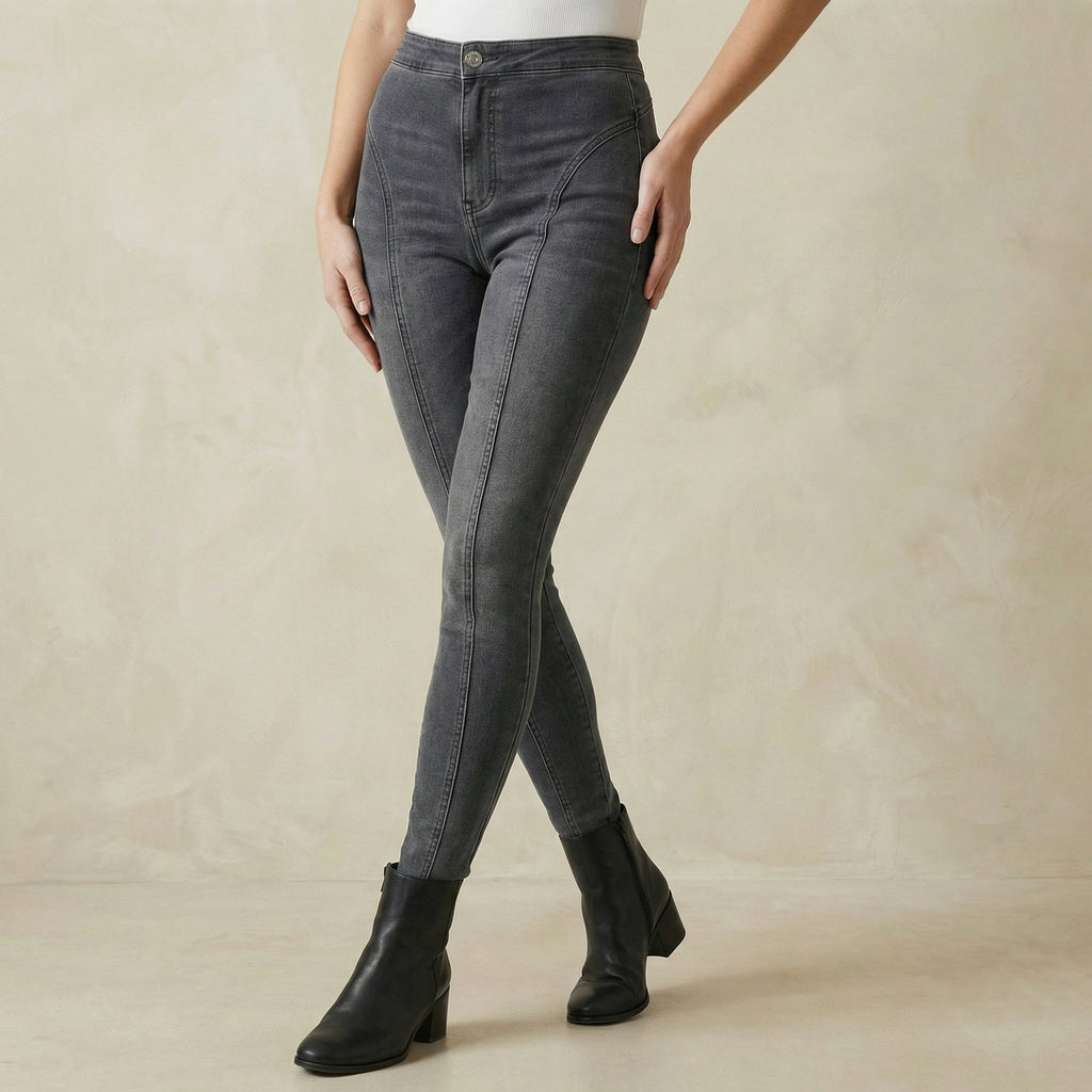 Curve-Shaped Stretch Skinny Jeans