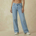 Blue Denim Low-Rise Jeans