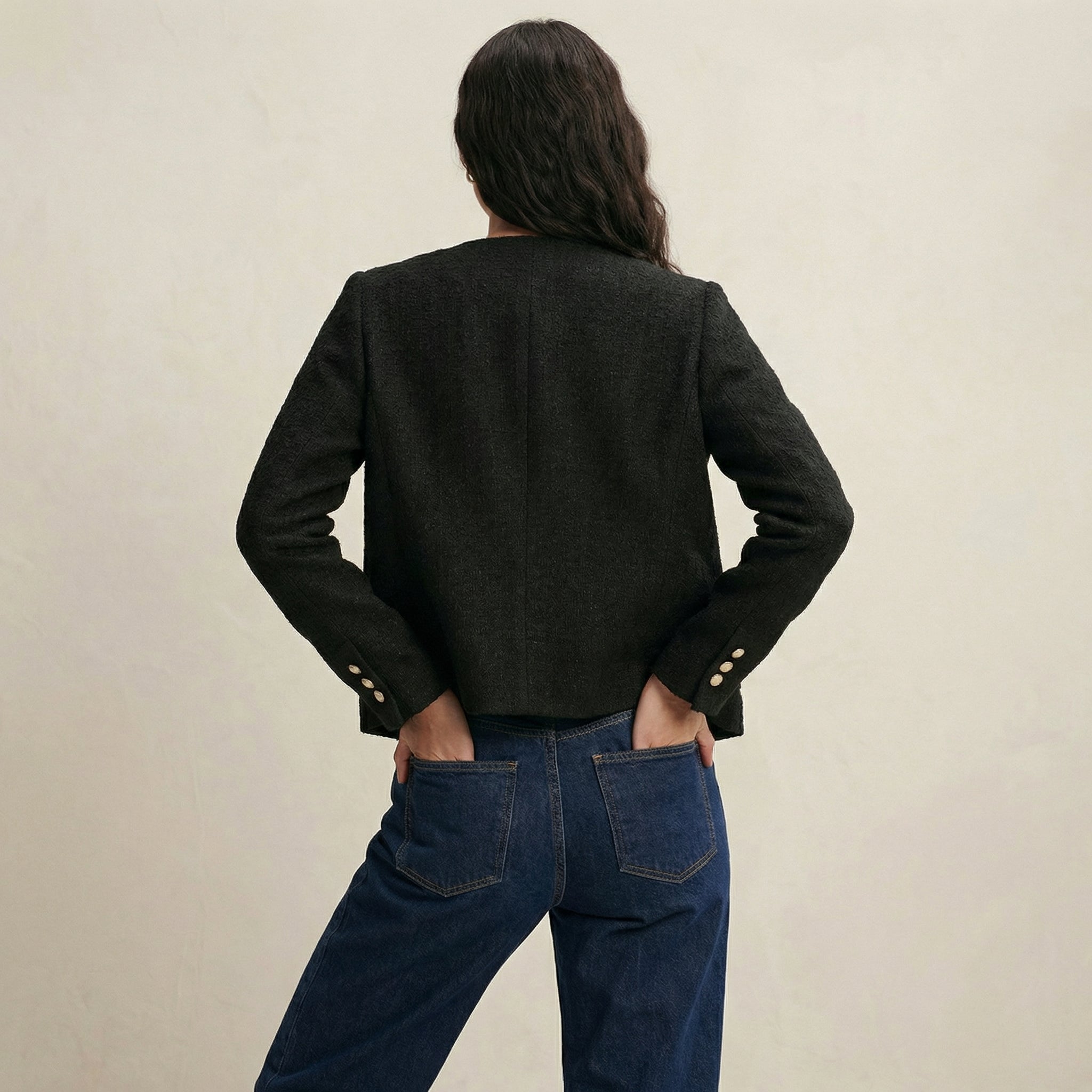 Gold Button Detail Blazer