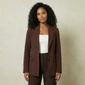 Luxe Brown Fitted Blazer