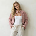 Soft Luxe Suede Bomber