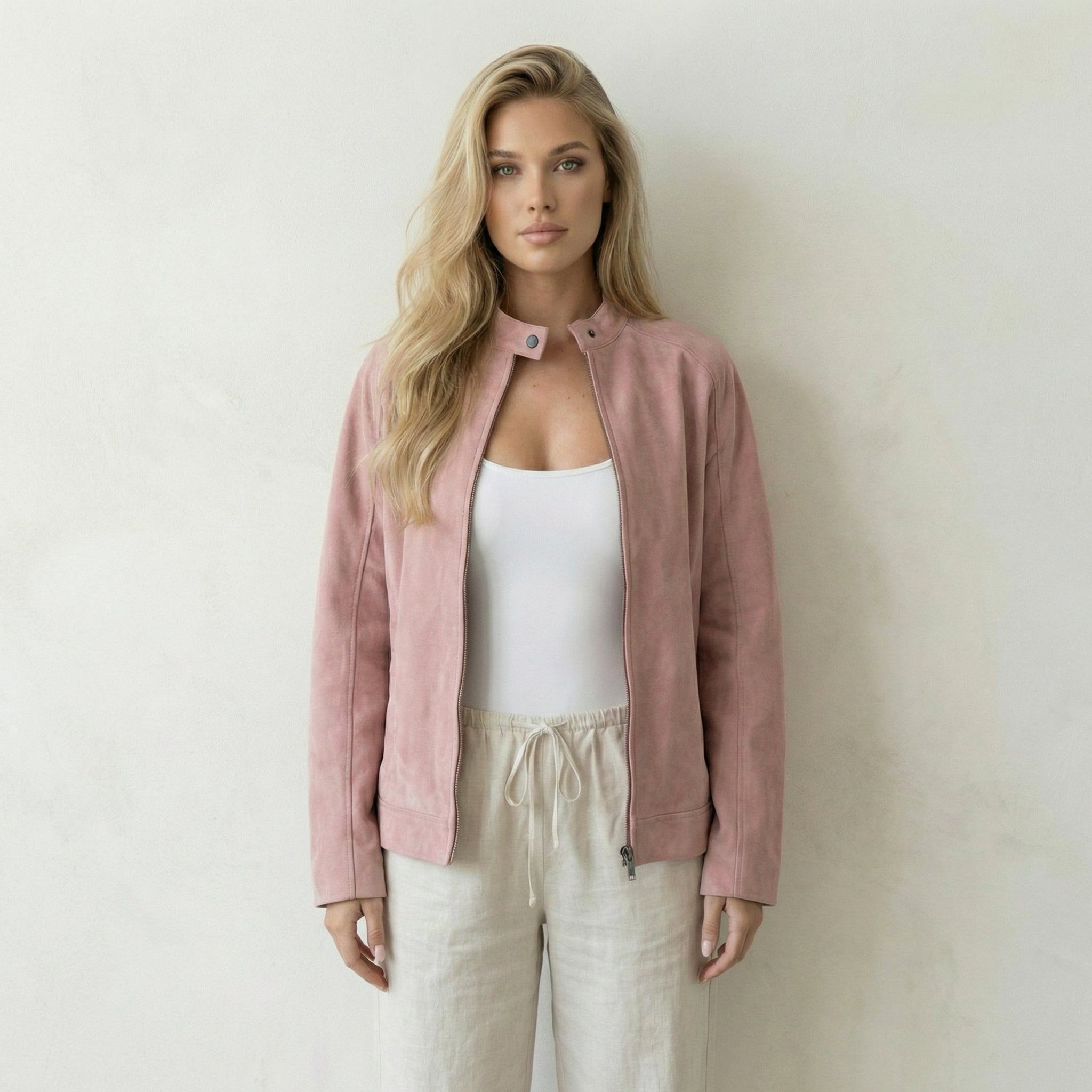 Soft Luxe Suede Bomber