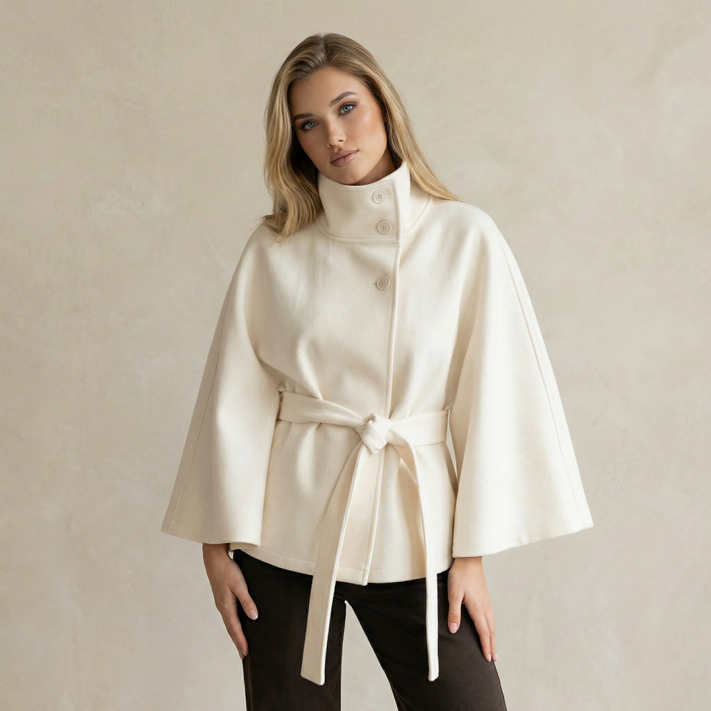 Classic Belted Cape Jacket