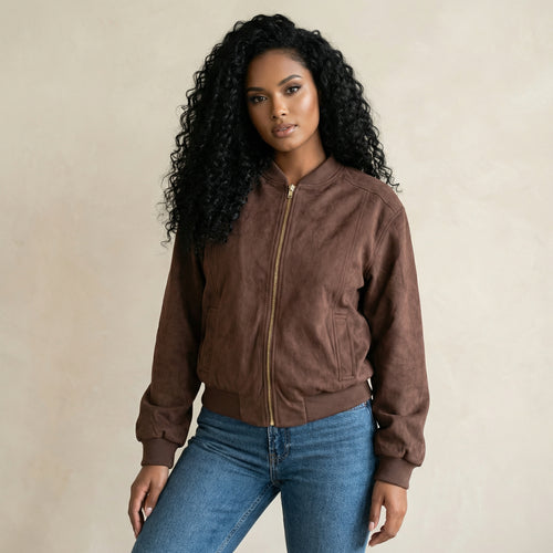 Amara Classic Suede Bomber