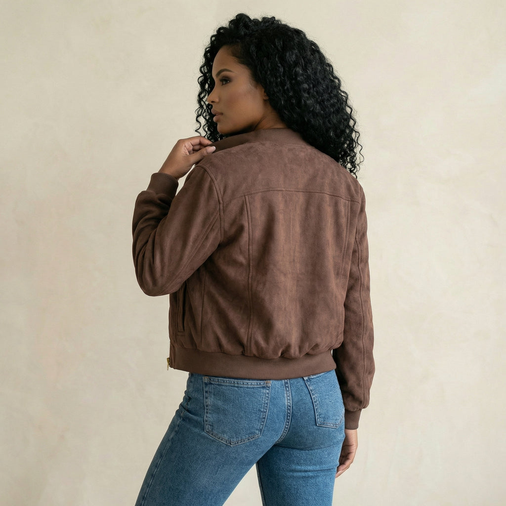 Amara Classic Suede Bomber