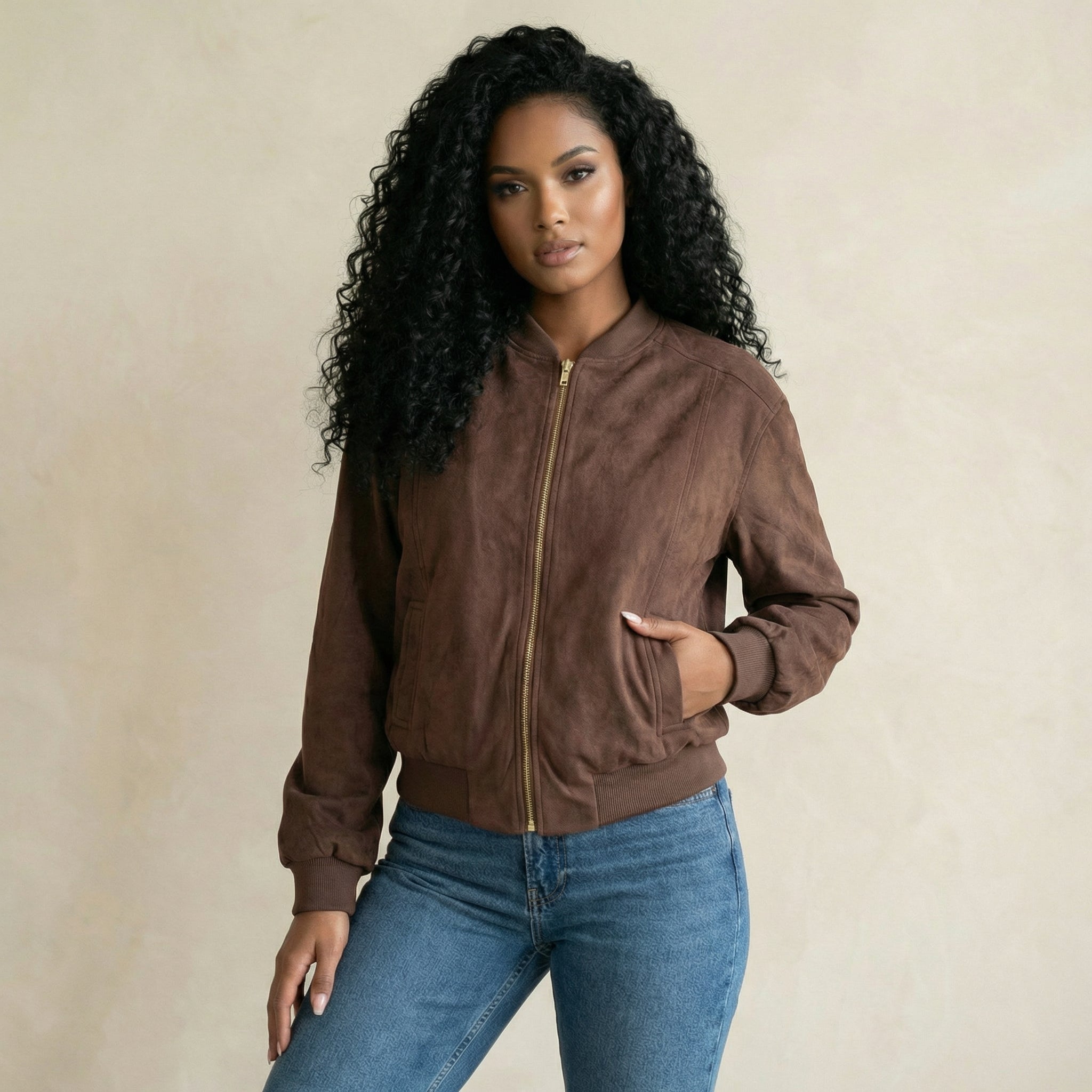 Amara Classic Suede Bomber