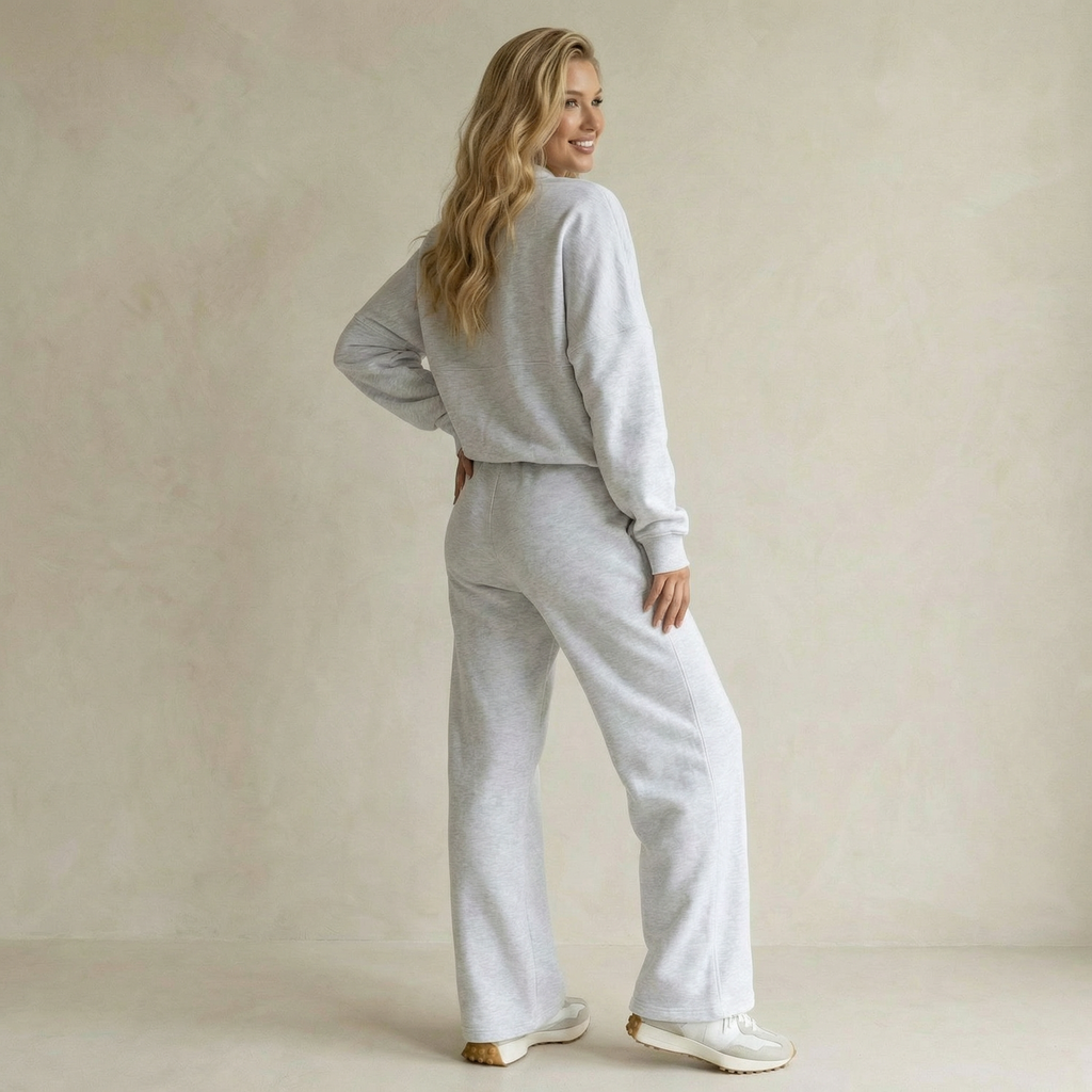 Marl Grey Bomber & Jogger Lounge Set