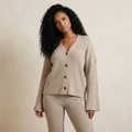 Elegant Beige Knit Trousers