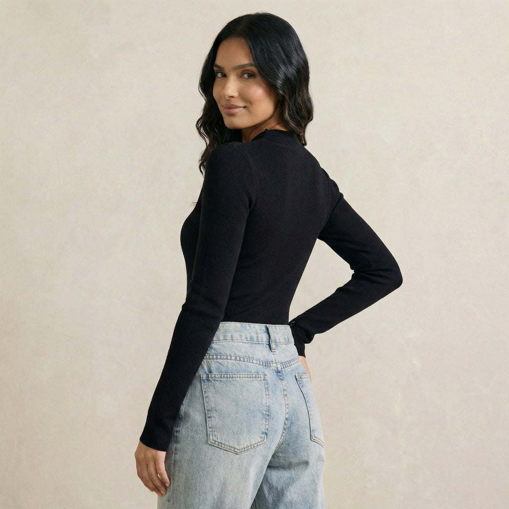 Essential Slim Cutout Sweater