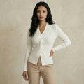 Plain White V-Neck Sweater
