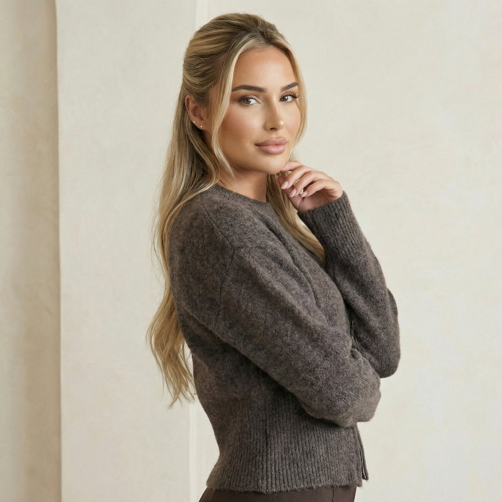 Half-Zip Soft Knit Sweater