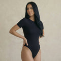 Sculpted Slim-Fit Bodysuit in a Soft Cotton Blend